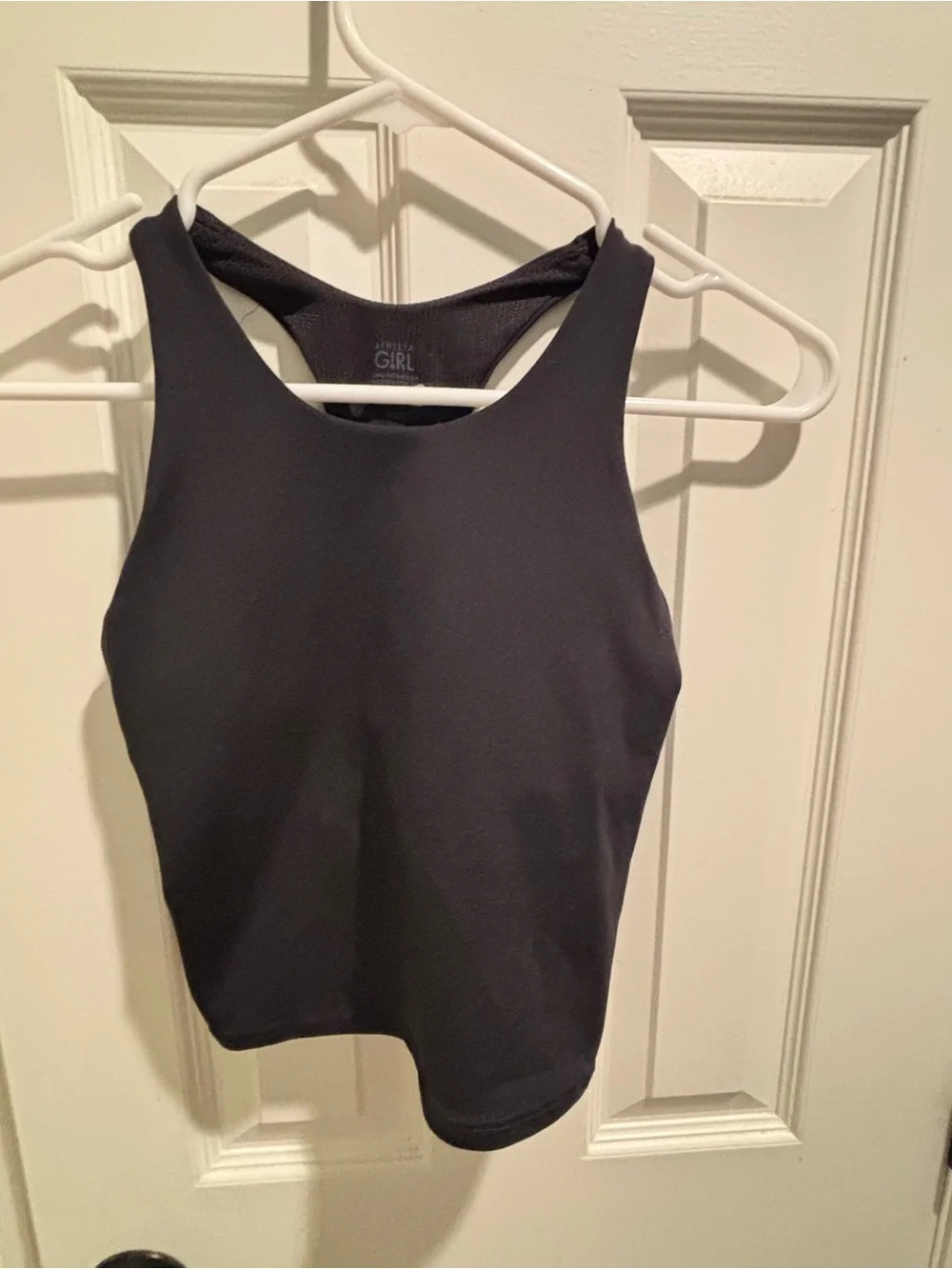 Athleta Girl Black High-Neck Racerback Tank